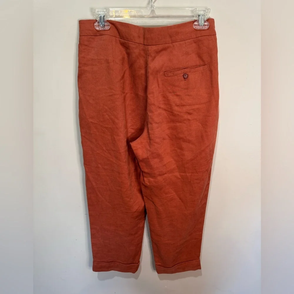 Aritzia Wilfred allant linen blend cropped pants Sz Small‎
